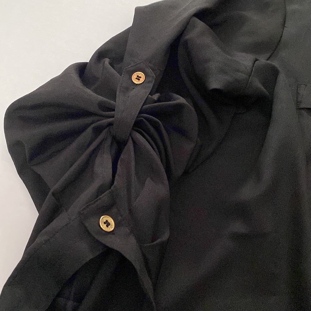 Calvin Klein black 3/4 sleeve blouse. - Picture 3 of 8